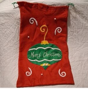 Vintage Felt Christmas Gift Bag Handmade